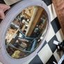 Oval mirror with fluted frame for collection Image 5