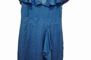 M&amp;S royal blue silk dress