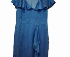 M&S royal blue silk dress