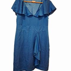 M&S royal blue silk dress