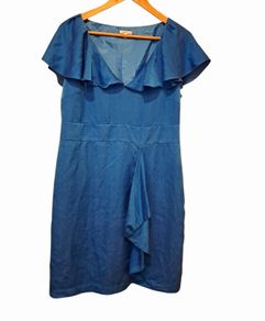 M&S royal blue silk dress