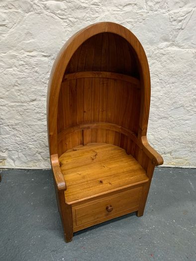 Late Victorian Pine Porters Chair.