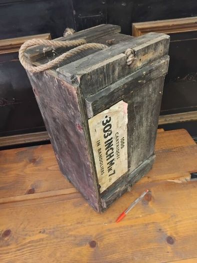 Vintage Wood Ammo Box
