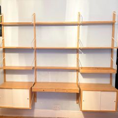 IKEA SVALNAS Bamboo Wall Shelving System