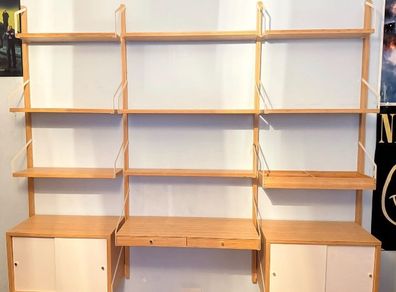 IKEA SVALNAS Bamboo Wall Shelving System
