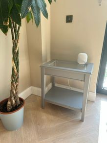 Side Table Ikea Liatorp grey/glass