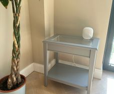 Side Table Ikea Liatorp grey/glass