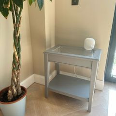 Side Table Ikea Liatorp grey/glass