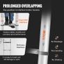 Ladder 15ft 4.59m Telescopic Ladder Non-Slip Folding Ladder 90x48x8cm Image 2
