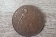 Great Britain UK 1927 One Penny George V Coin - free standard postage