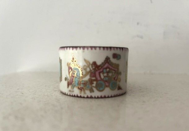 Vintage 1960s M Aichberger Vienna Enamel Napkin Ring