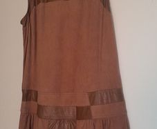 Dress, long, light brown Colour, with damage