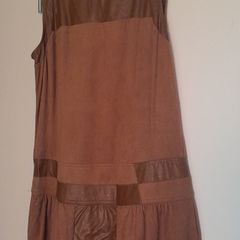 Dress, long, light brown Colour, with damage