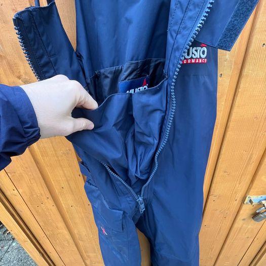 Musto Mens Blue Performance Salopettes Bib Trousers Breathable UK Size Small