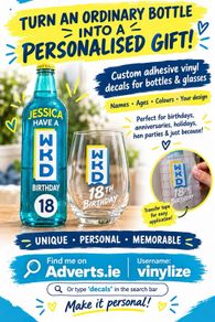 Personalised adhesive decals.