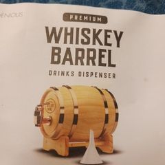 wooden whiskey barrel