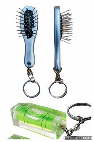 1000 Spirit Level / Hair Brush Key Rings Job Lot Clearance