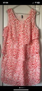 dress Jensen brand size 12 coral & white dress size 12