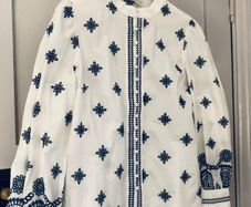 Monsoon embroidered floral blouse in organic cotton (unworn).