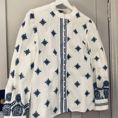 Monsoon embroidered floral blouse in organic cotton (unworn).