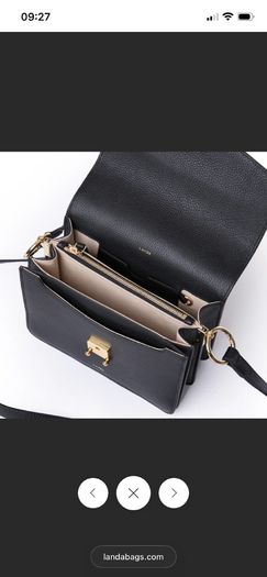 Landa black leather bag