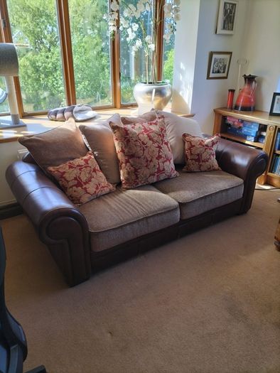 Pair of Couches + Cushions Set