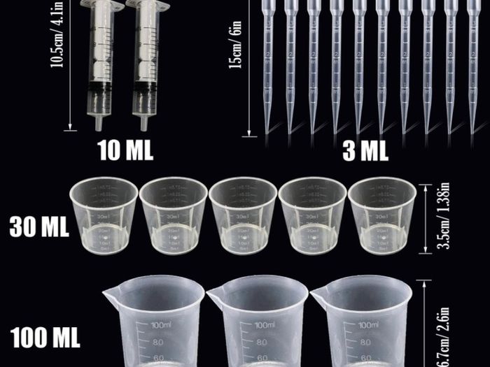 66 PCS Epoxy Resin Tools Kit, Silicone Mold Tool Included Measuring Cup, Silicone Mixing Cups, Tweezers with Mixing Sticks, Dropping Pipette, Finger Cots, Sanding Strip for Jewelry DIY (FREE POSTAGE)