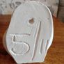 Vintage Hand Cast Chalk Ware Mary & Child. Image 4