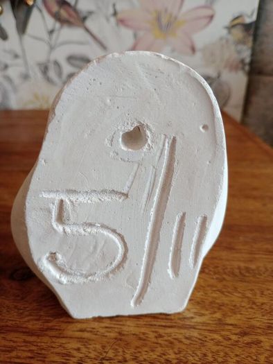 Vintage Hand Cast Chalk Ware Mary & Child.