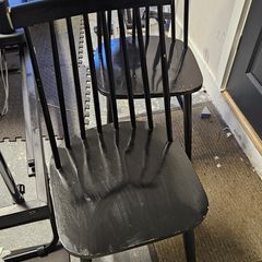 Black dining chairs