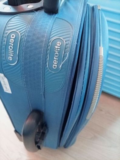 Aerolite blue cabin suitcase