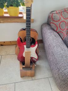 Handmade Oak guitar holder