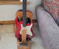 Handmade Oak guitar holder