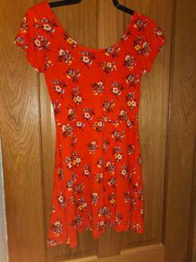 red print dress