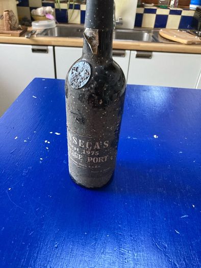 Port bottle old empty. Complete with 50 years of dust
