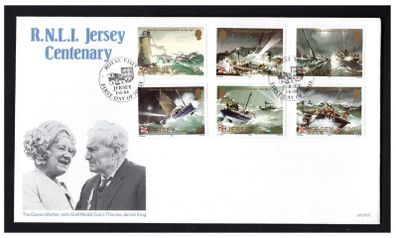 1984 Jersey Jersey Lifeboat (1st Series) (Centenary of RNLI) Stamps First Day Cover (FDC)