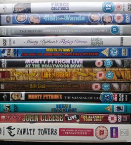 Monty Python John Cleese DVD Bundle Fawlty Towers Life of Brian Holy Grail, Time Bandits