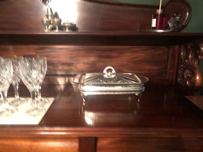 Beautiful silver serving dish