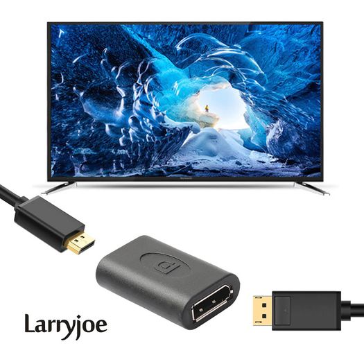 2 X Larryjoe DisplayPort UHD v1.2 4K@60Hz Female/Female Extension Coupler/Adapter (Brand New/Warranty)