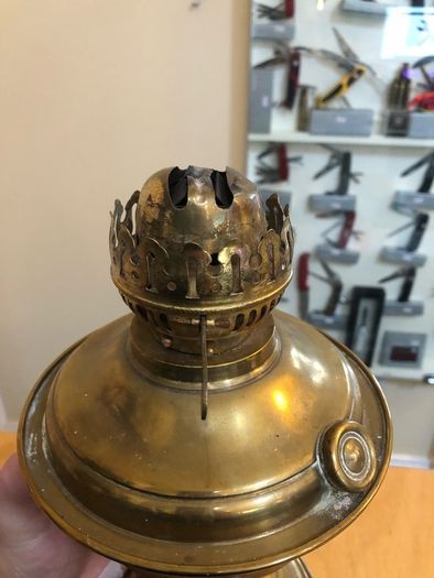 1800 s Vintage Oil Brass Lamp
