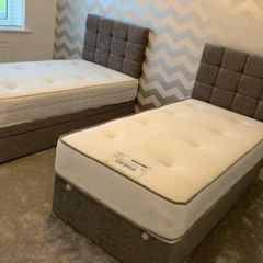 Single Divan Bed and Mattress