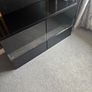 Black & glass 2 door cabinet Image 4