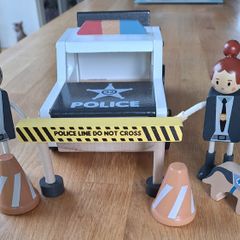 Little Town Wooden Police Car Set