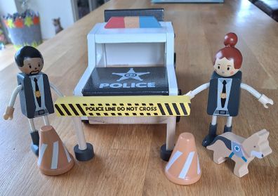 Little Town Wooden Police Car Set