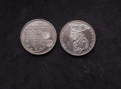 West Germany ( BRD ) 2 Commemorative 5 Deutsche Marks - 1985 - 1986