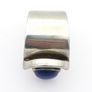 Signed Chunky Sterling Silver Lapis Lazuli Ring Image 7