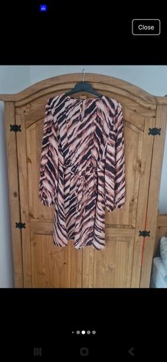 BNWT Brown Animal Print Dress by Friends Like These. Size 16
