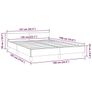 Bed Frame without Mattress Dark Grey 135x190cm Double Velvet Image 4