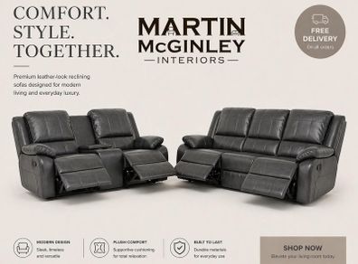New 3+2 & 3+1+1 Leather Reclining Sofa Sets