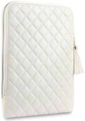 New Ipad 3 / 2 Alesha Quilted Leather Case Cover REDUCED  Black , Cream By Covert